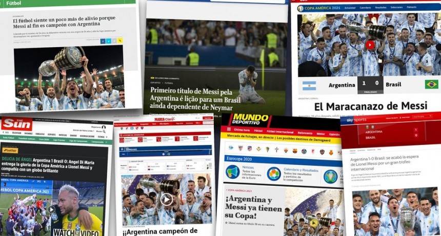 Con el “Maracanazo” y el objetivo cumplido de Messi en la Copa América: así vivieron la consagración de Argentina en el resto del mundo