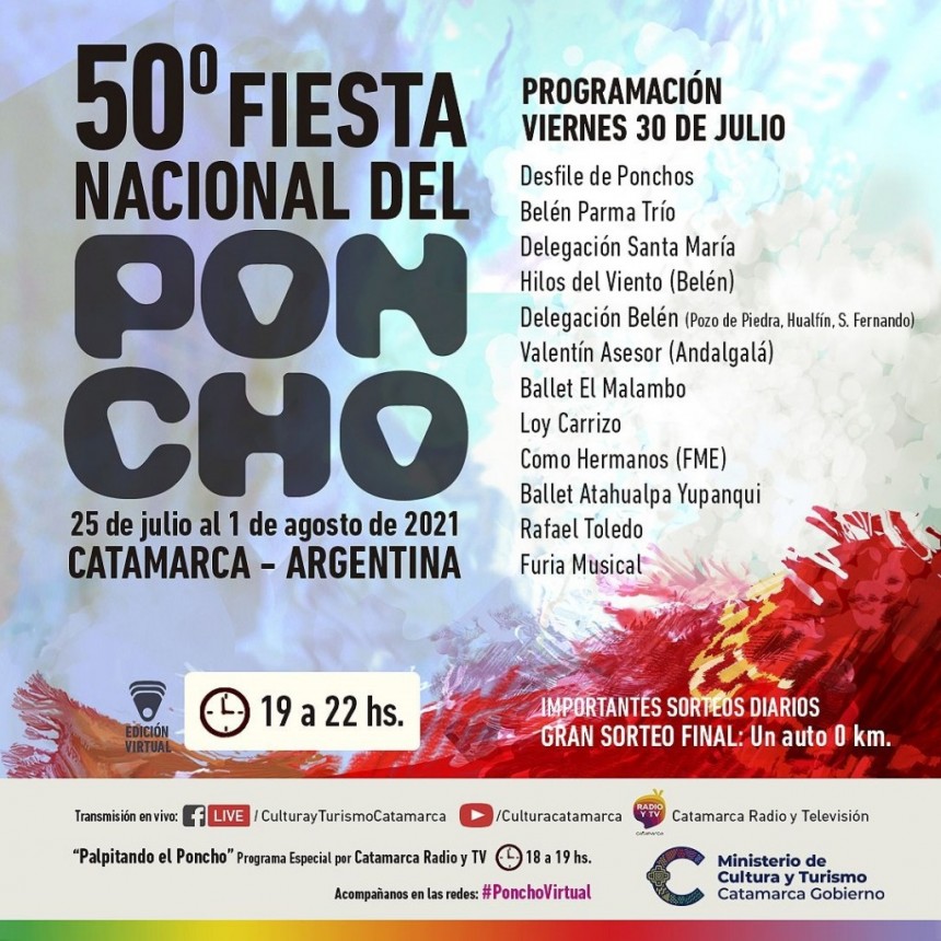 Hoy en la Fiesta del Poncho la participación de Los 