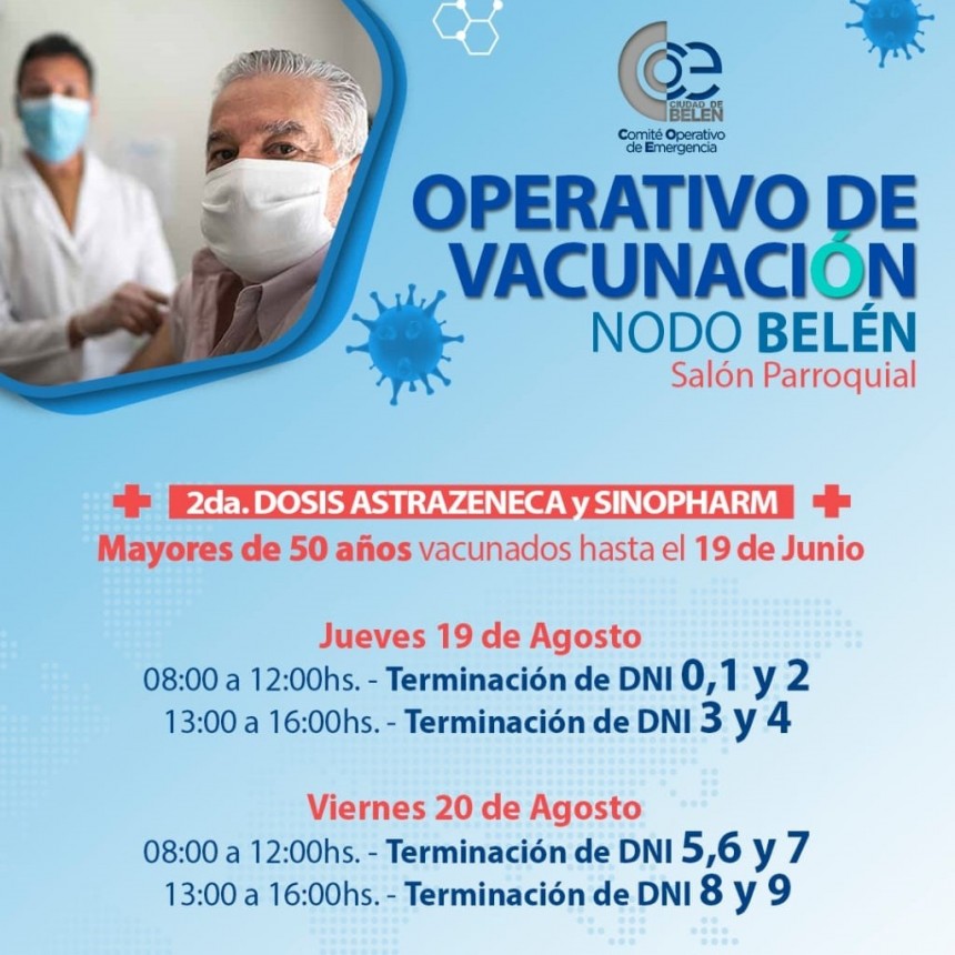 Continua el Operativo de Vacunación en la ciudad de Belén