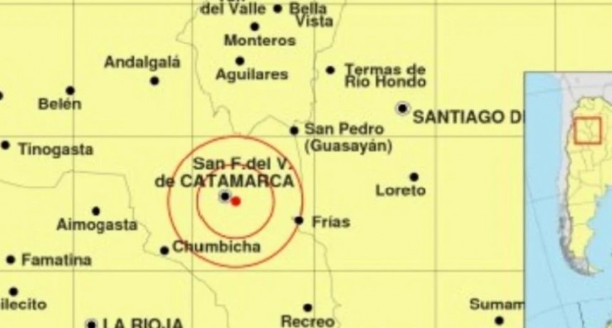 Catamarca tembló con una magnitud de 2.8